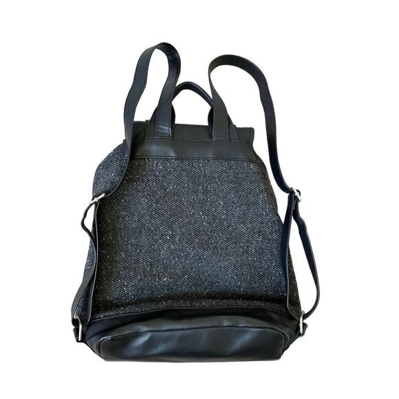 Abercrombie and Fitch Women Black Backpack Wool Blend Gray Black - Picture 2 of 16